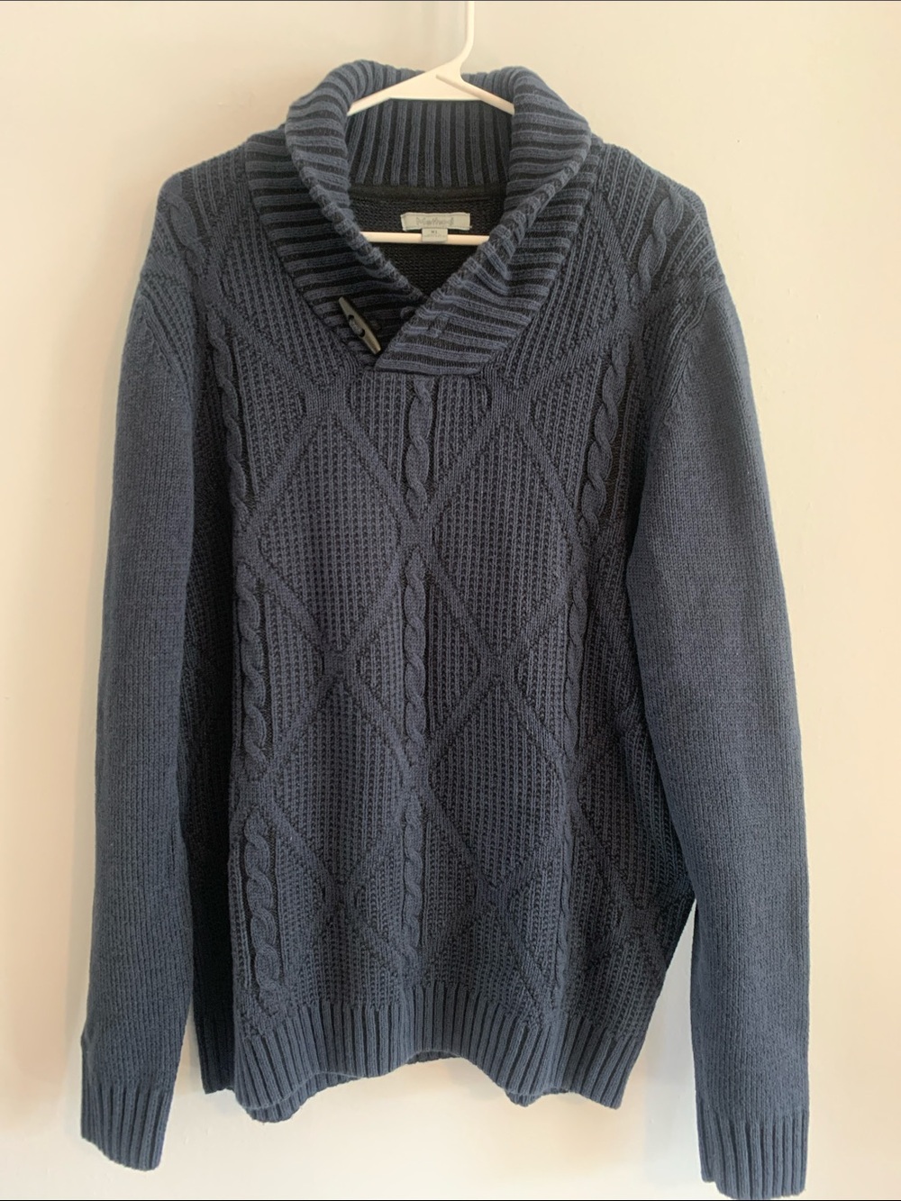 METHOD Cozy Navy Cable Knit Sweater